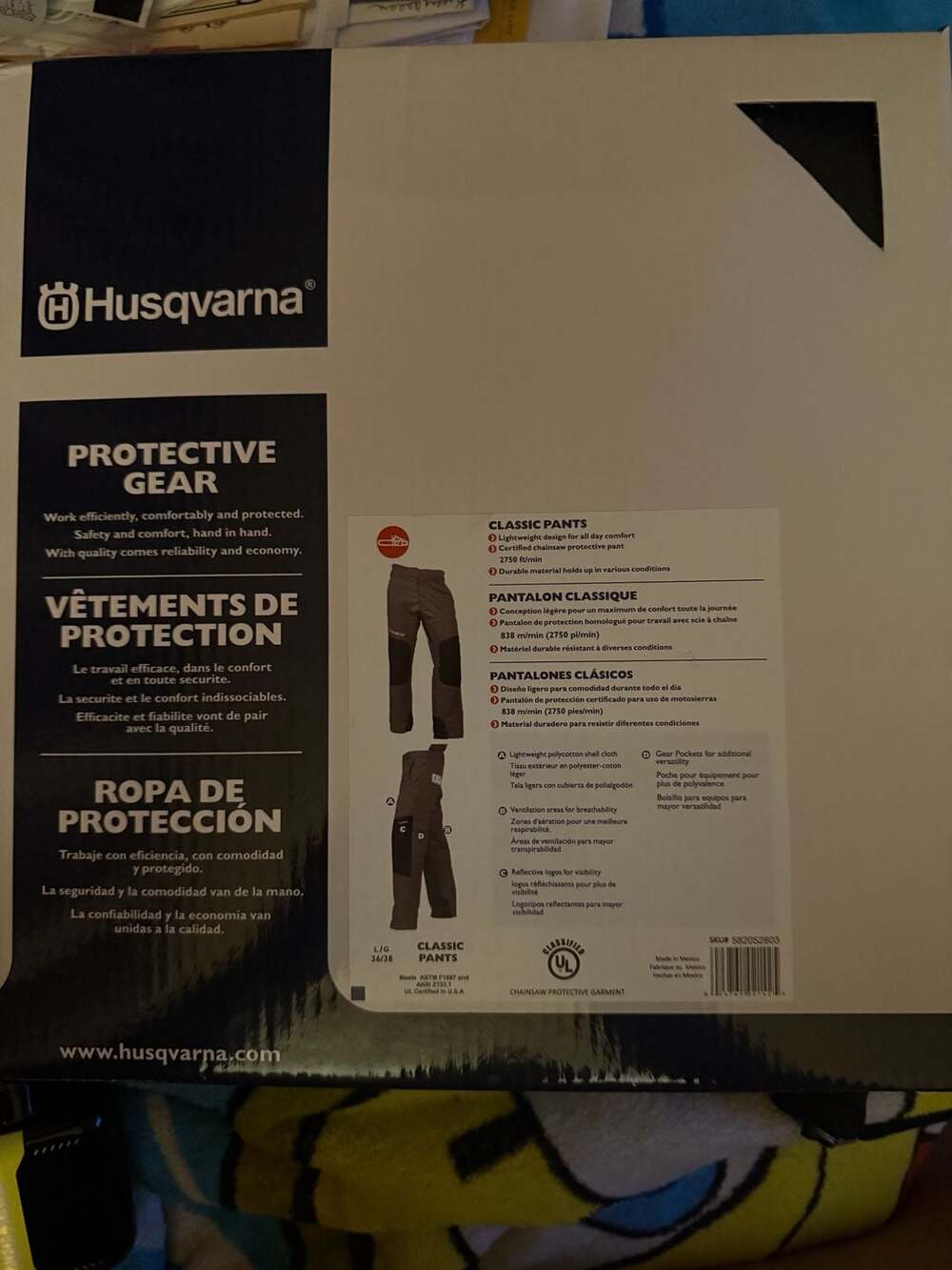 Husqvarna Classic Chainsaw Protective Pants (Size L/G 36/38)